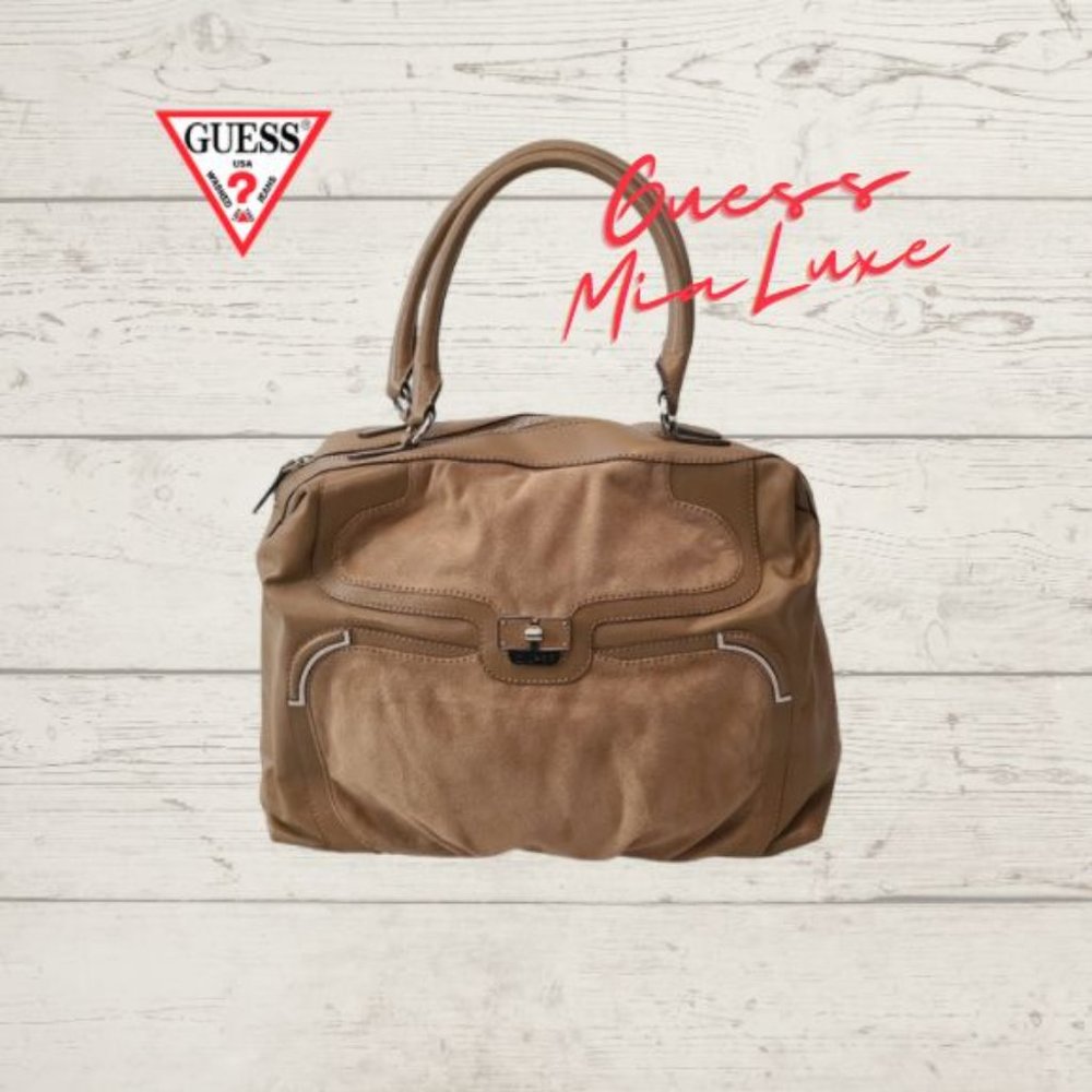GUESS Mia Luxe Beige Handbag